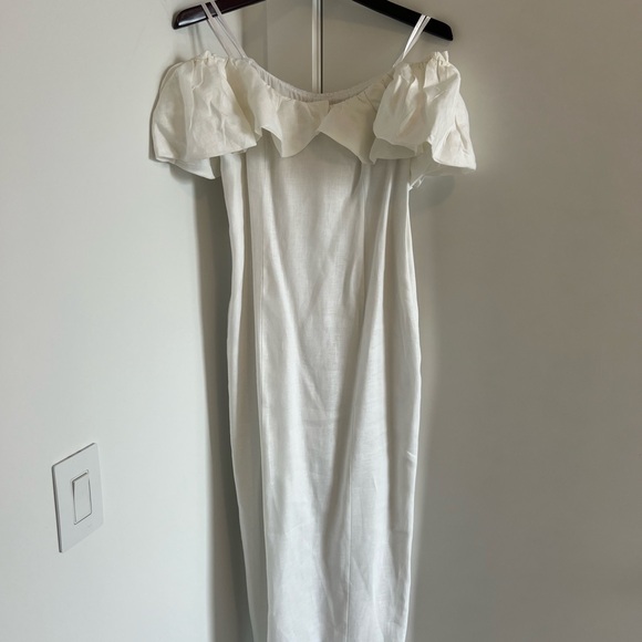 DISSH | Dresses | Dissh White Linen Isabelle Midi Dress | Poshmark